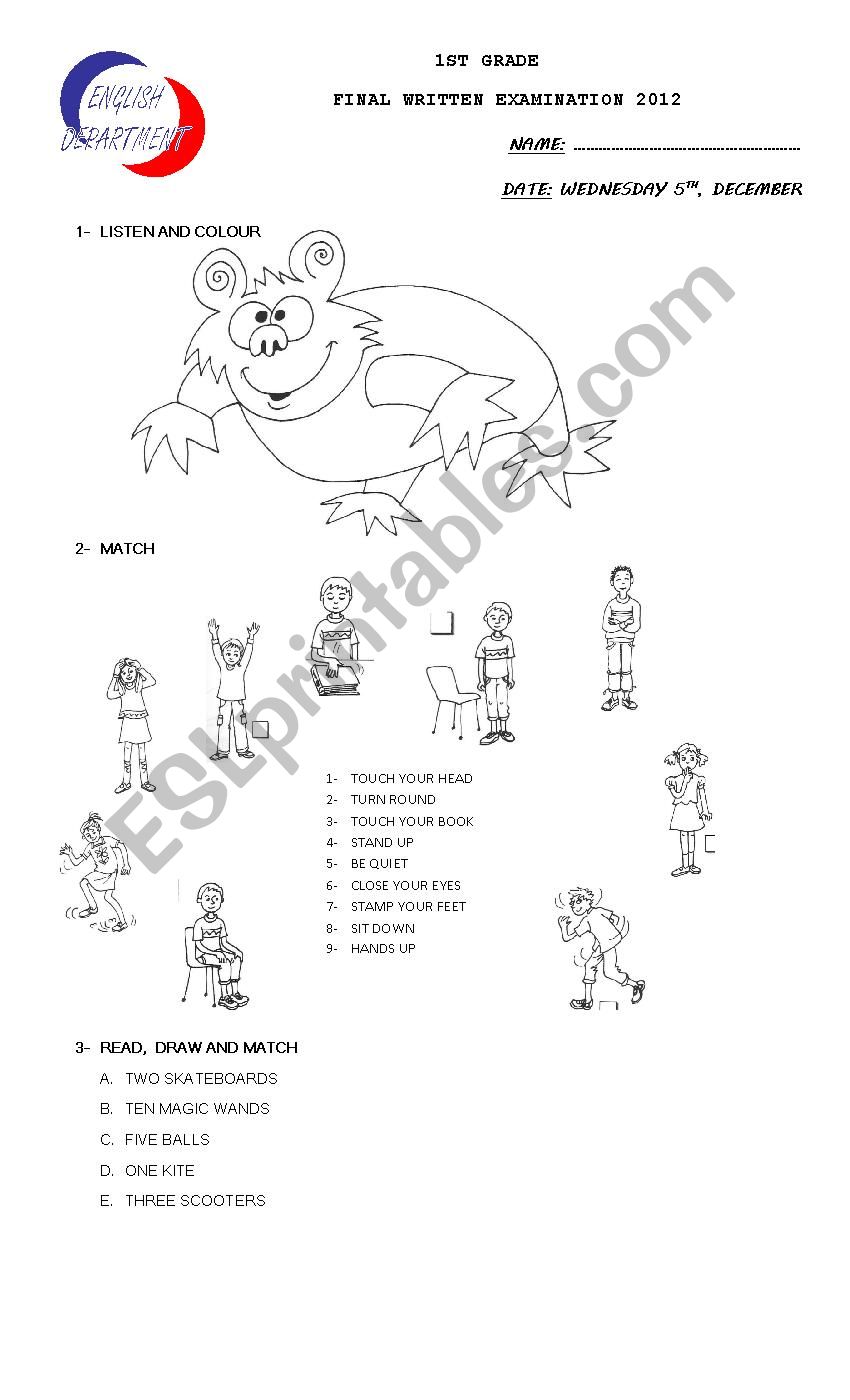 Kids 1 worksheet