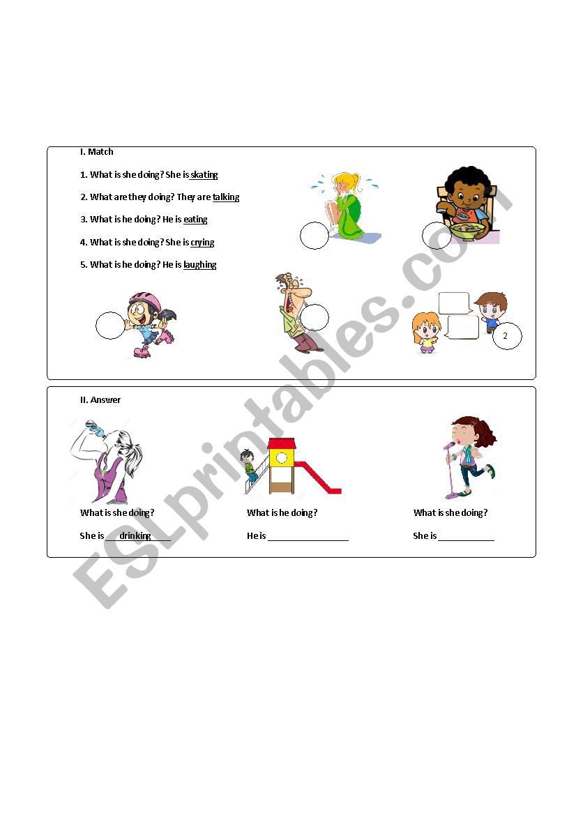 Actions worksheet