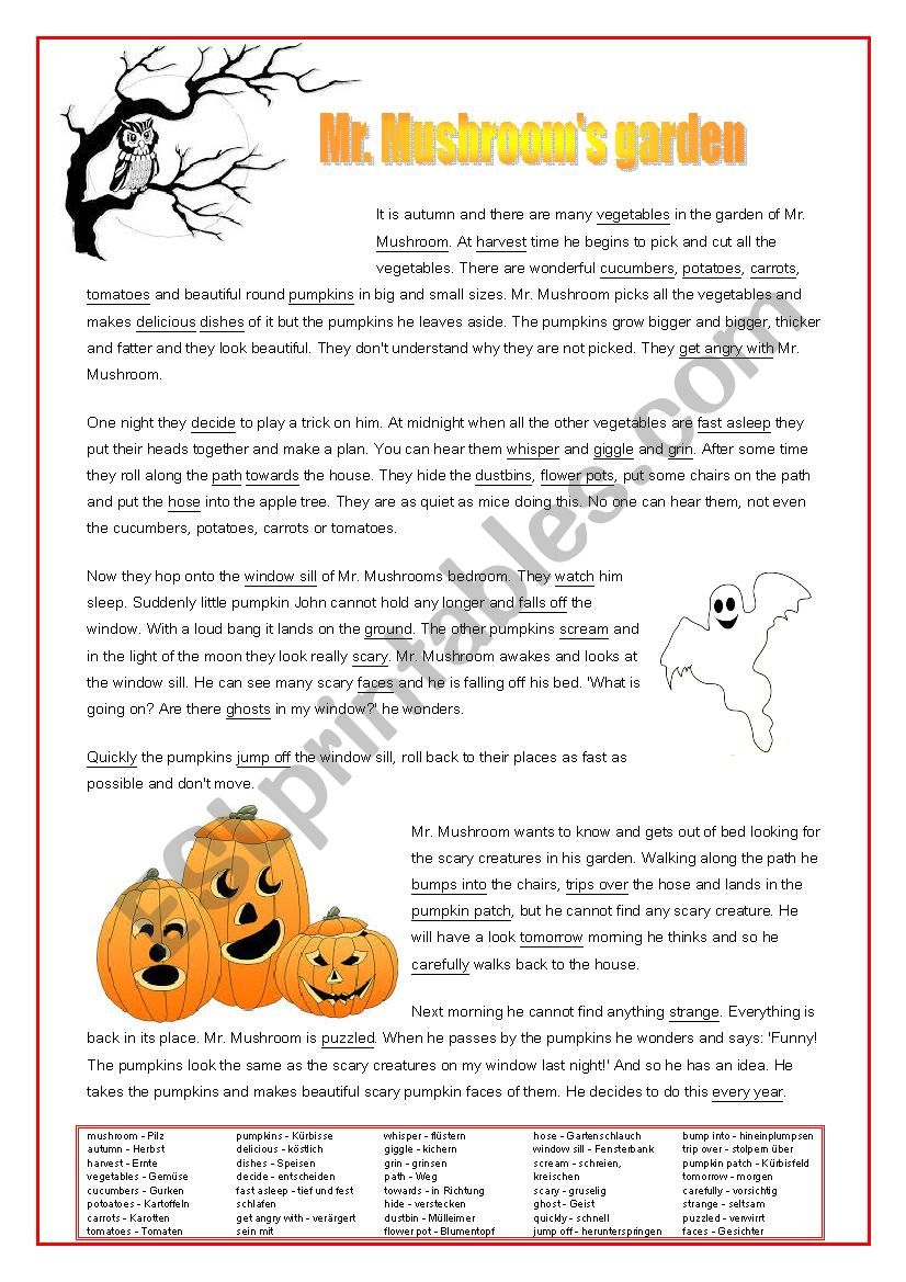 Free Halloween Stories Printables