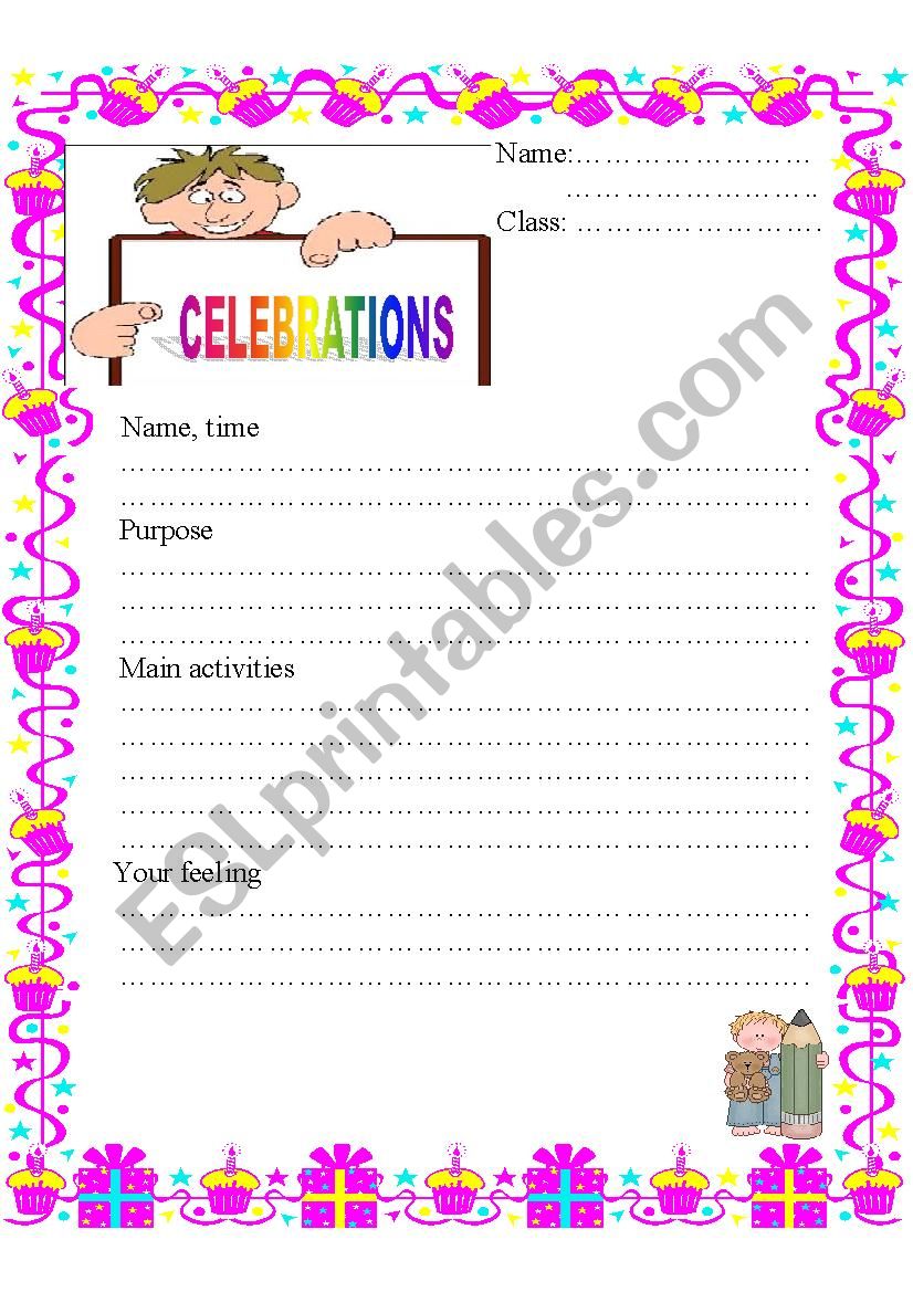 Writing to describe a celebration.