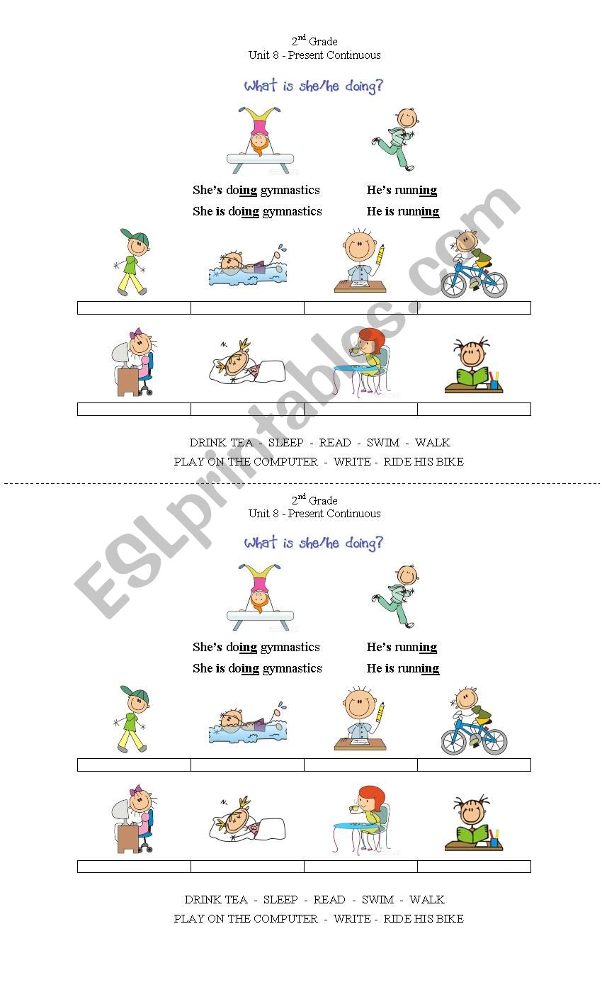 what is he/she doing? worksheet