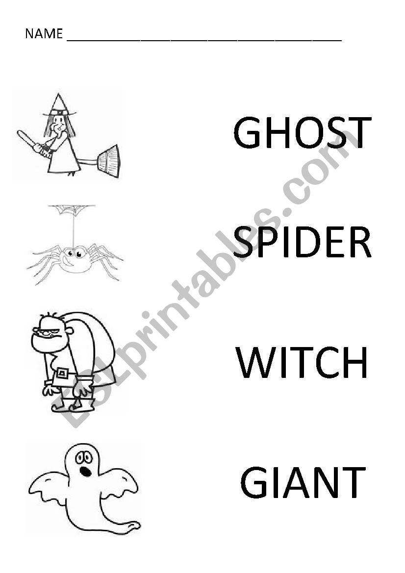 Halloween worksheet