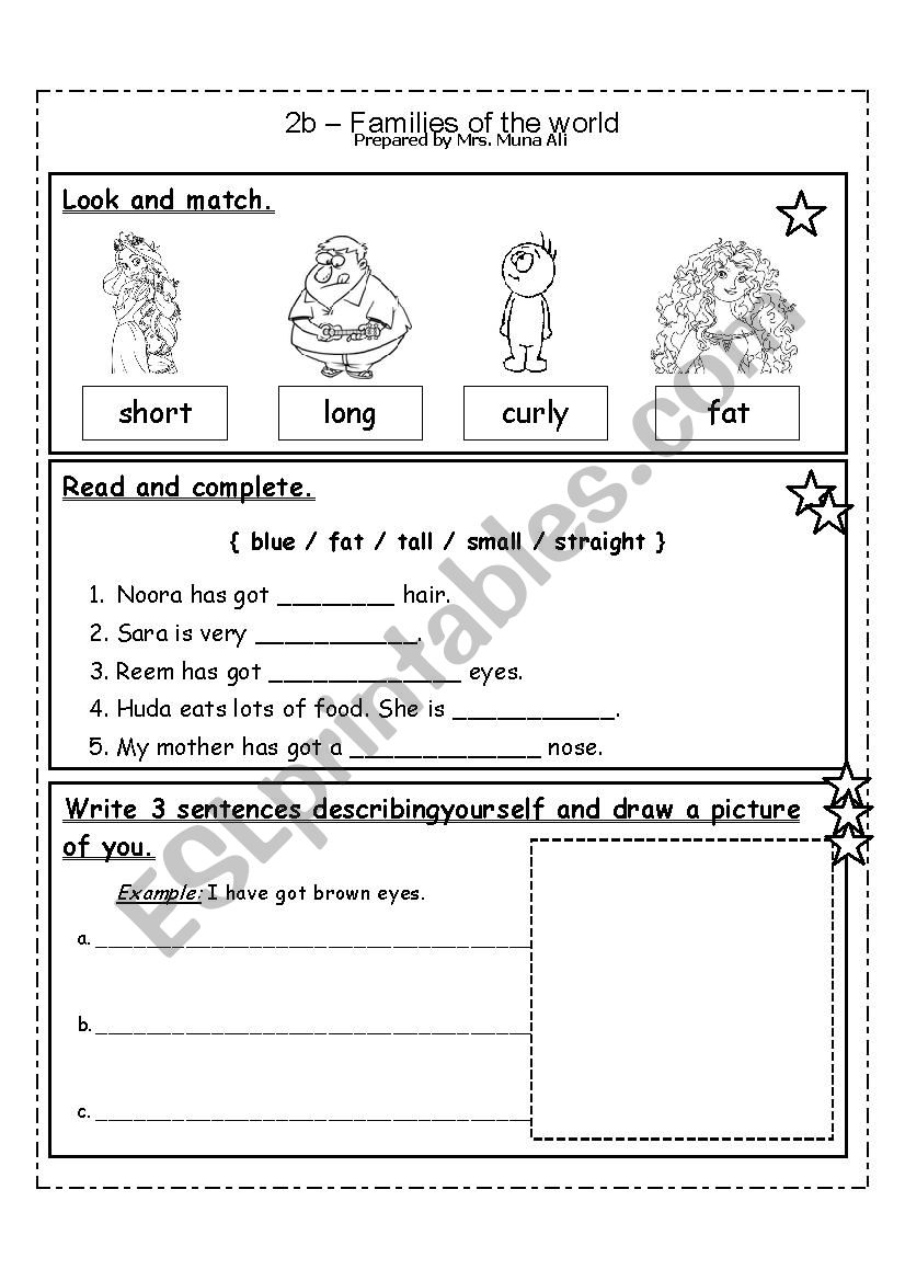 family worksheet - ESL worksheet by Mrs.Muna