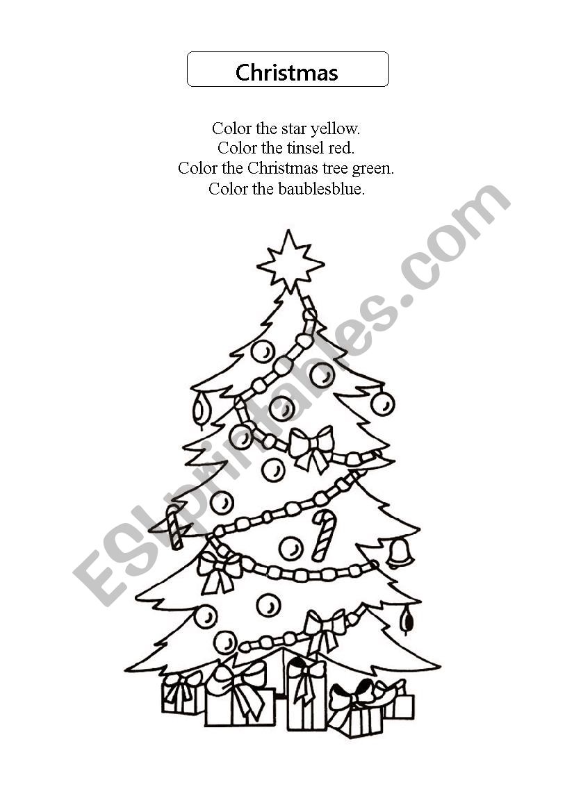 Christmas Tree worksheet