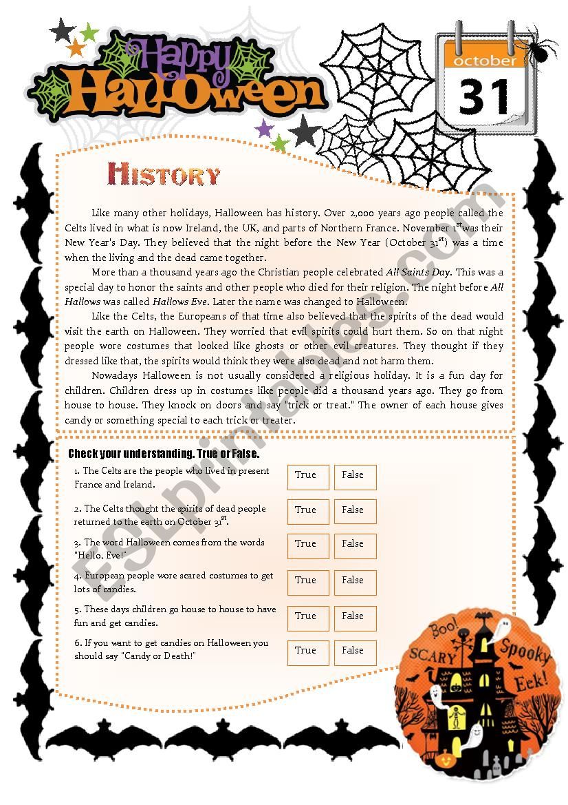 Halloween - activities - part 2 - ESL worksheet by an_chika