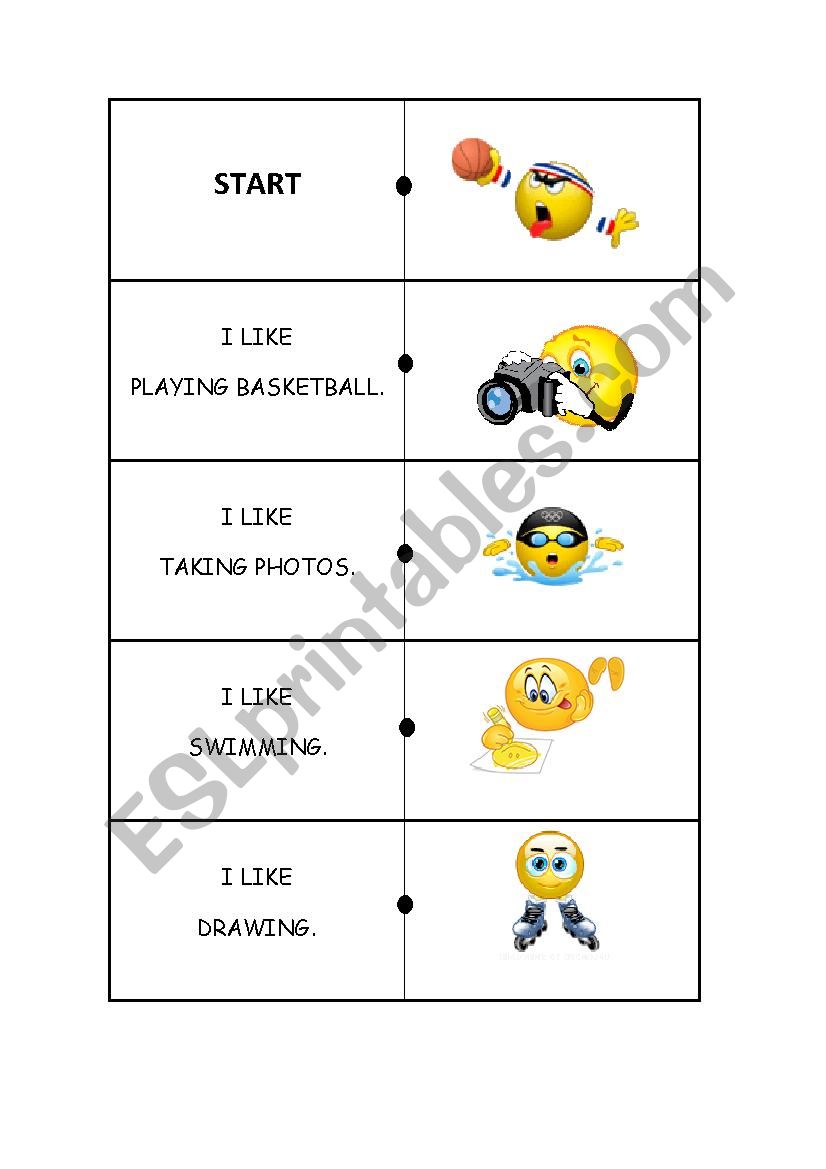 HOBBIES DOMINO worksheet