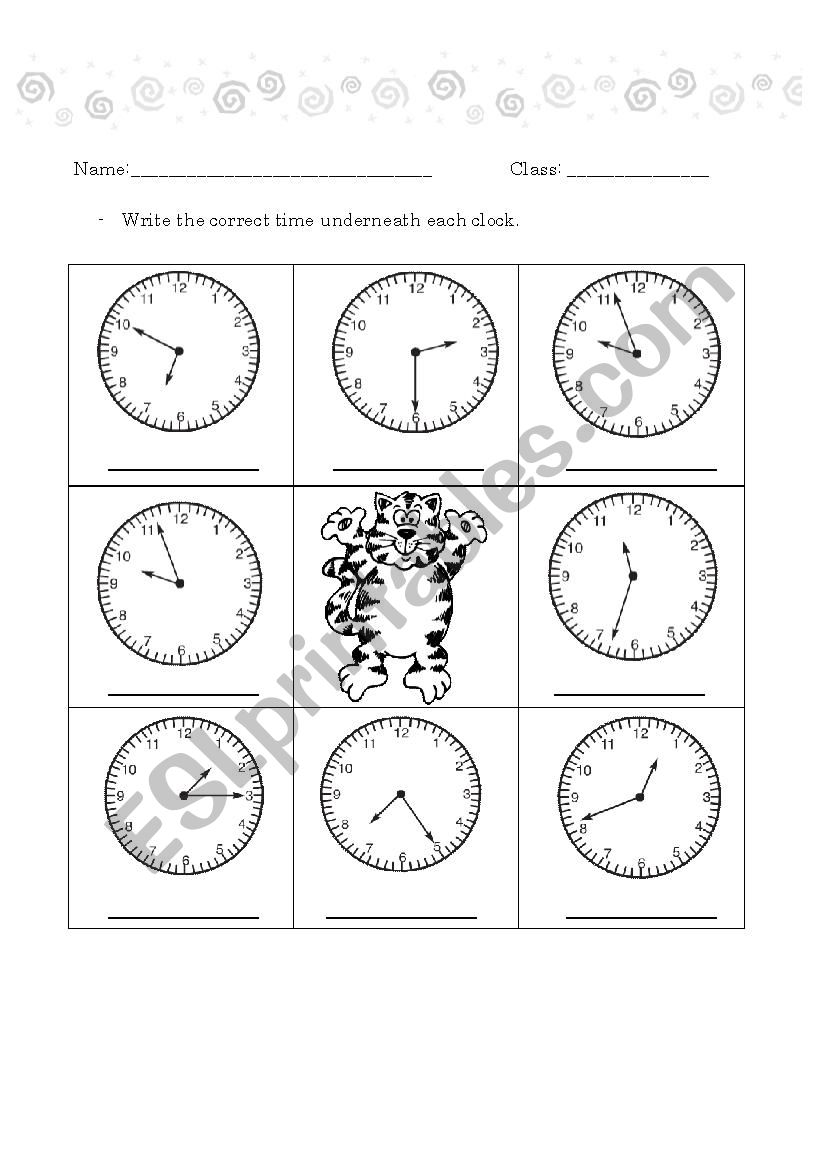 time worksheet