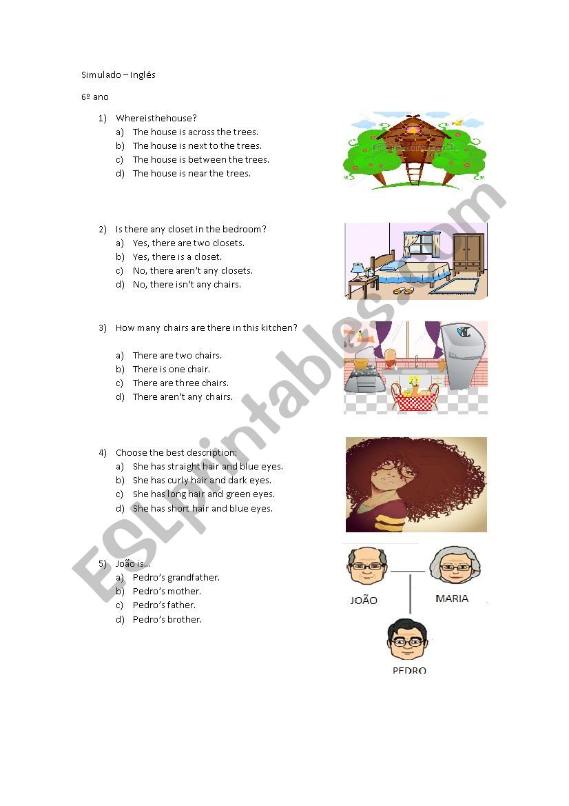 English exercises worksheet