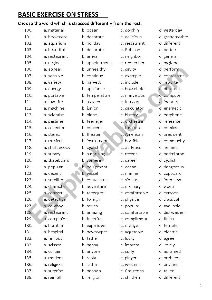 test on stress part 3 worksheet