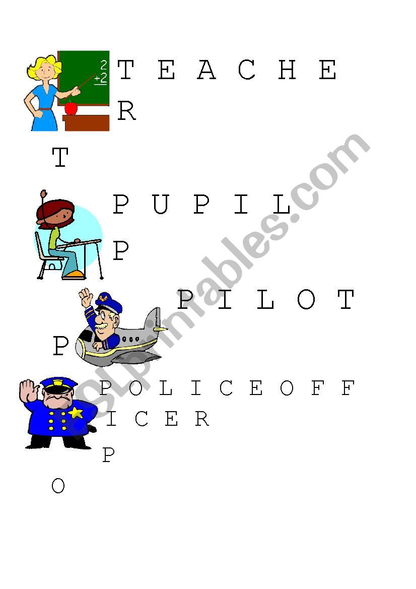 Writing Practice - Jobs worksheet