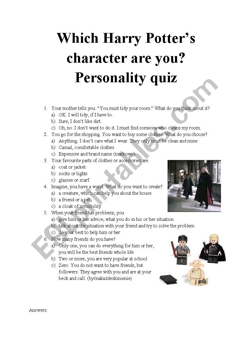 Character Quiz Harry Potter Famous Person 5922