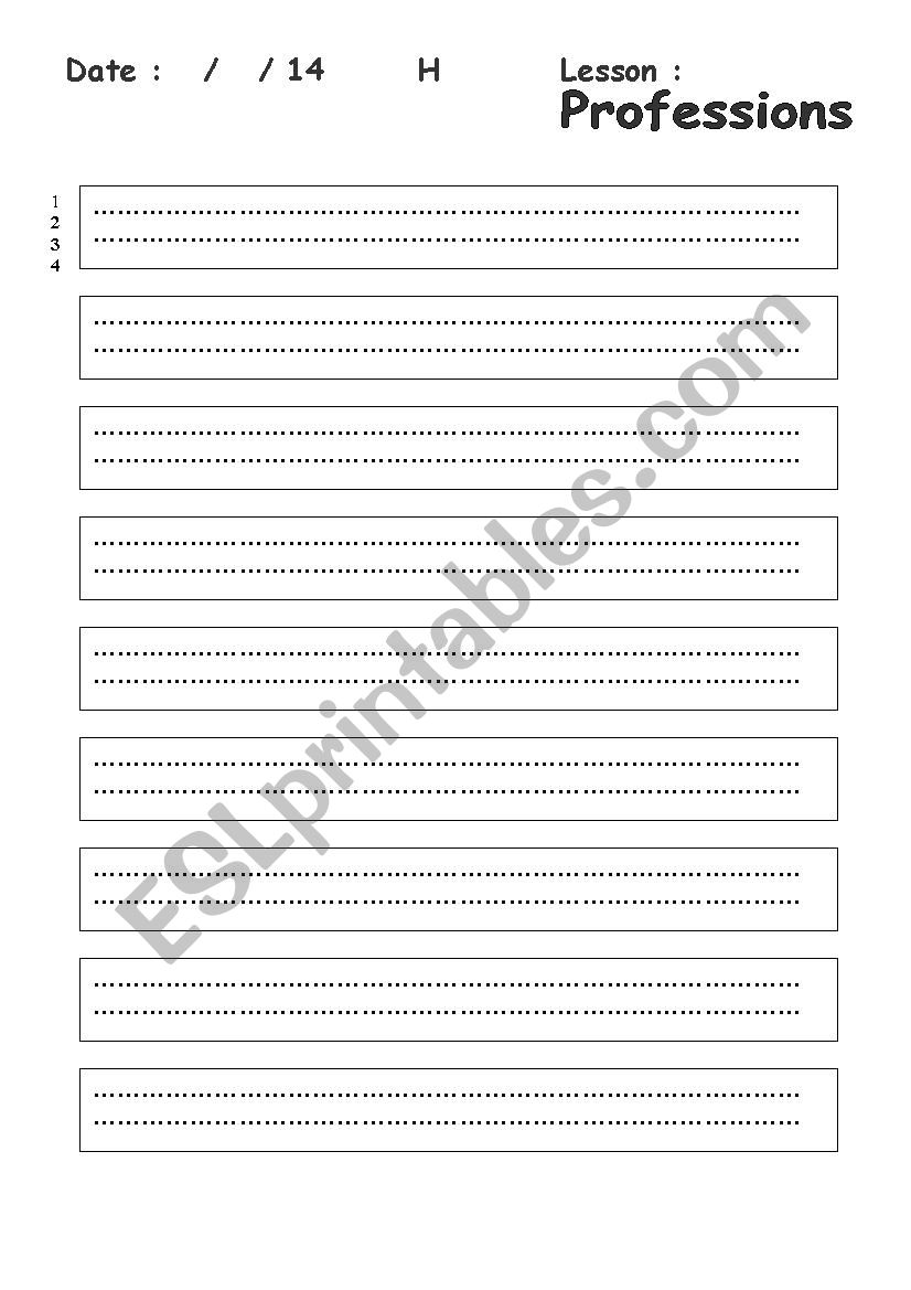 jobs worksheet