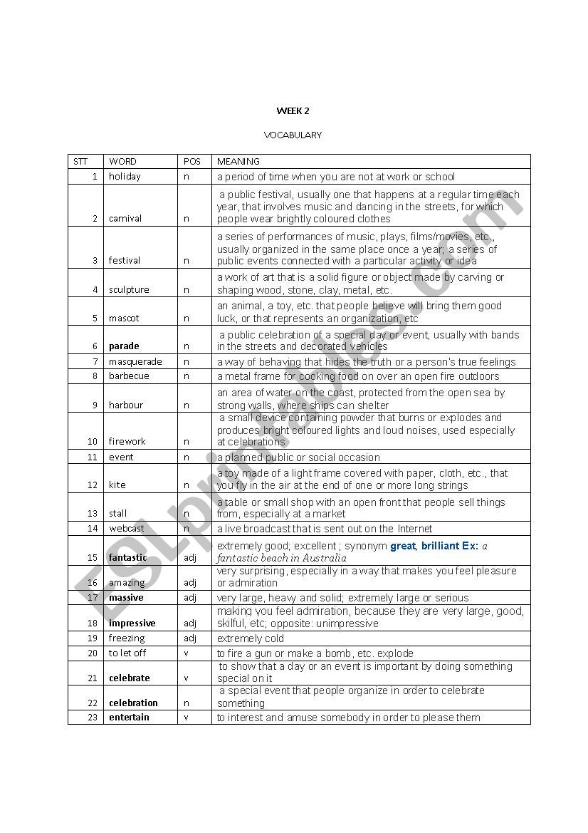 ielts practice week2 worksheet