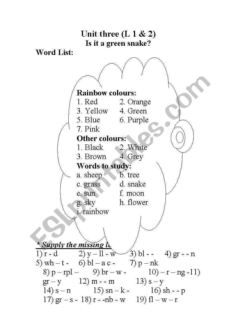 Bright star unit 3 + grammar+ Cookie land