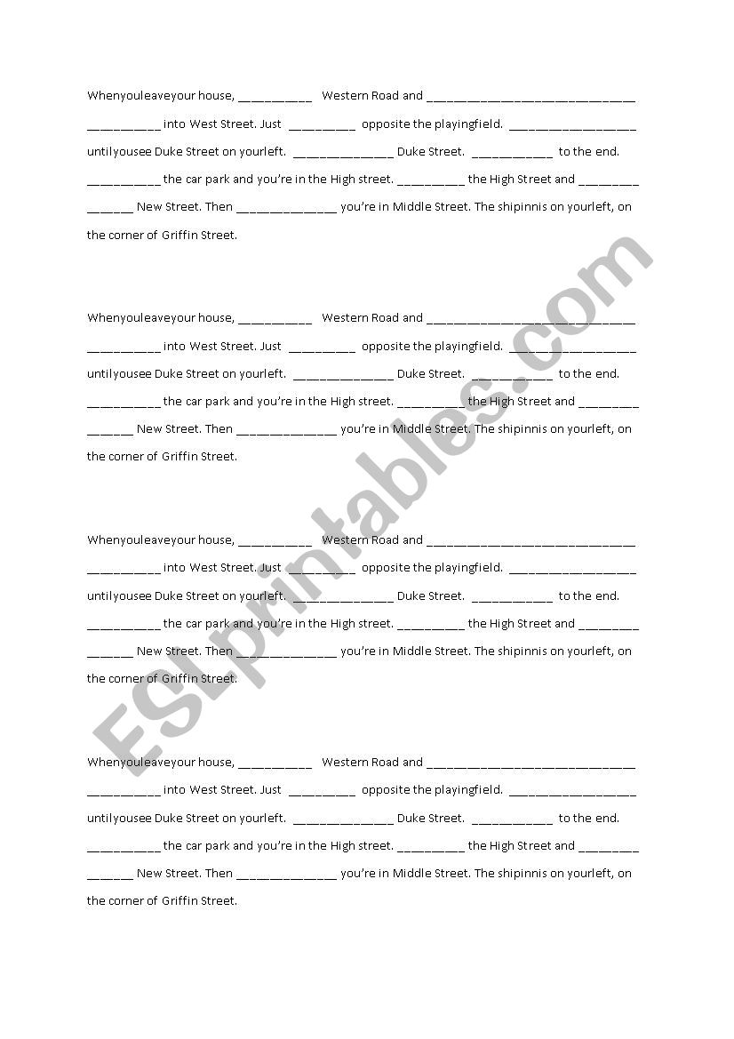 Script Deal directions worksheet