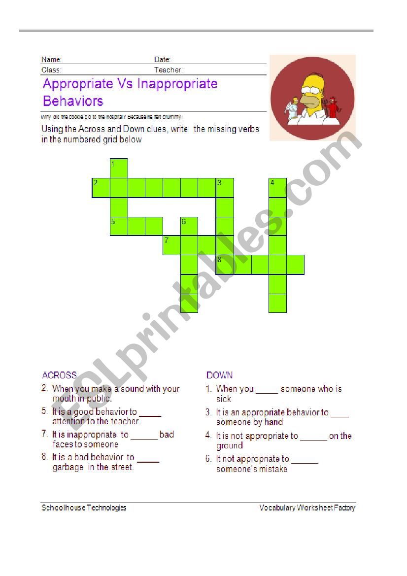 CROSSWORD  worksheet