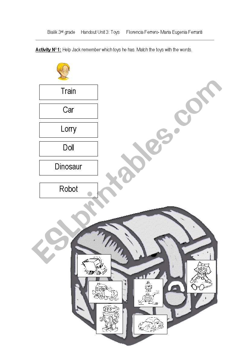 Toys worksheet