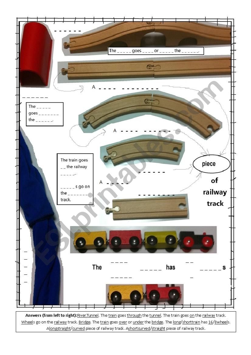 Trains & Tracks worksheet