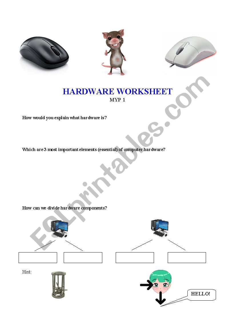 Hardware worksheet worksheet
