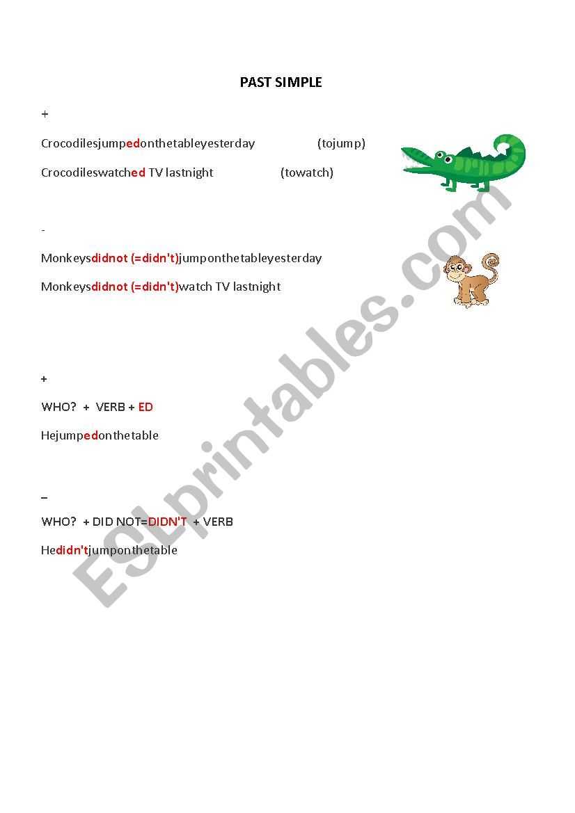 Past Simple. Beginning: affirmative & negative questions, regular verbs