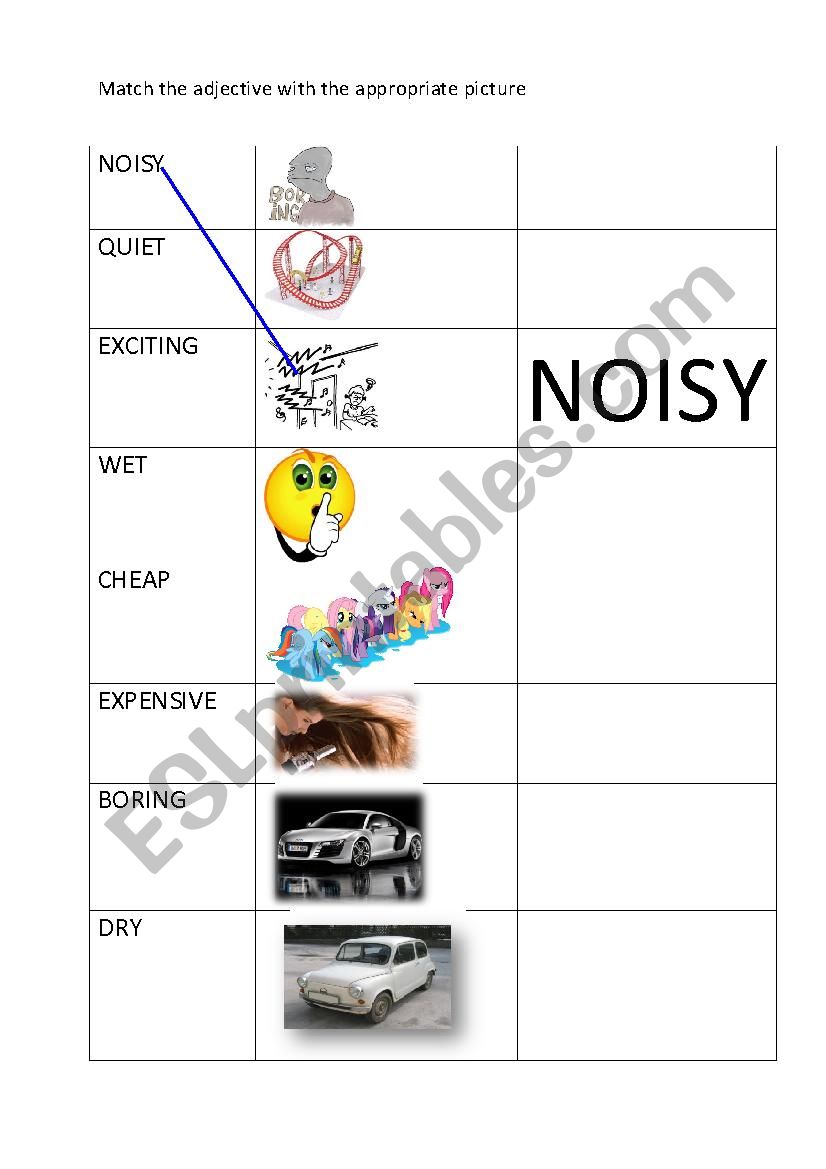 Adjectives worksheet