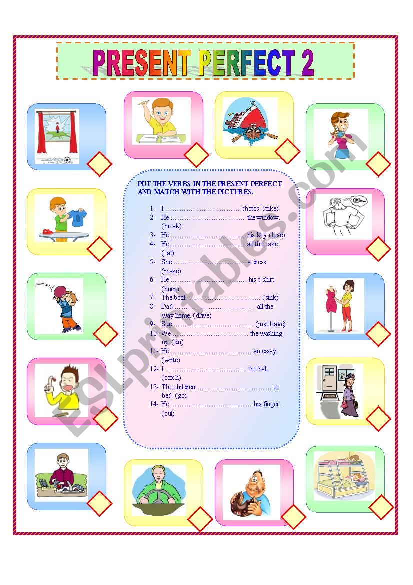 PRESENT PERFECT 2 worksheet