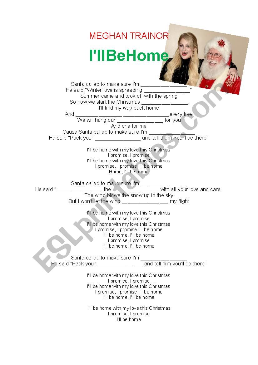 Megan Trainor I'll Be Home For Christmas Lyrics on Sale | head.hesge.ch