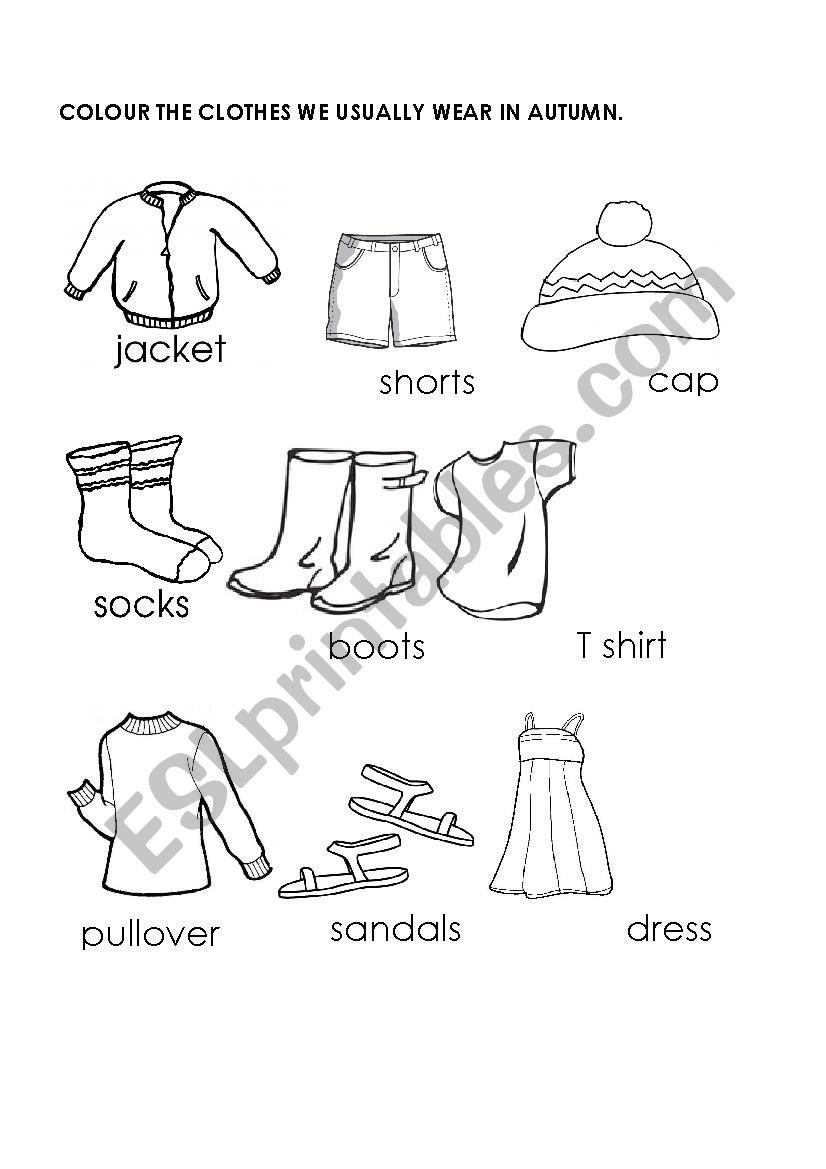 WINTER CLOTHES - ESL worksheet by lolita26