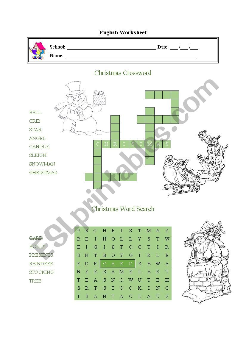 Christmas worksheet worksheet