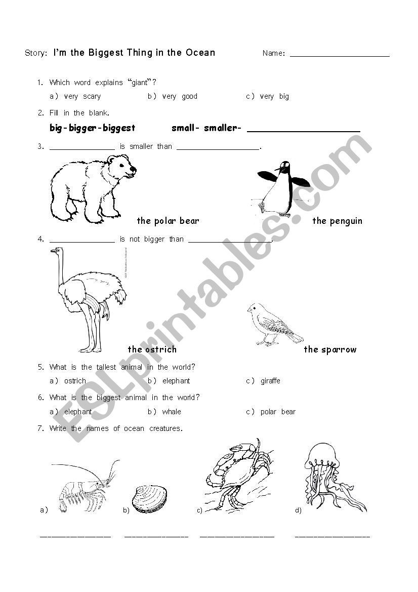 i-m-the-biggest-thing-in-the-ocean-esl-worksheet-by-kenzn516