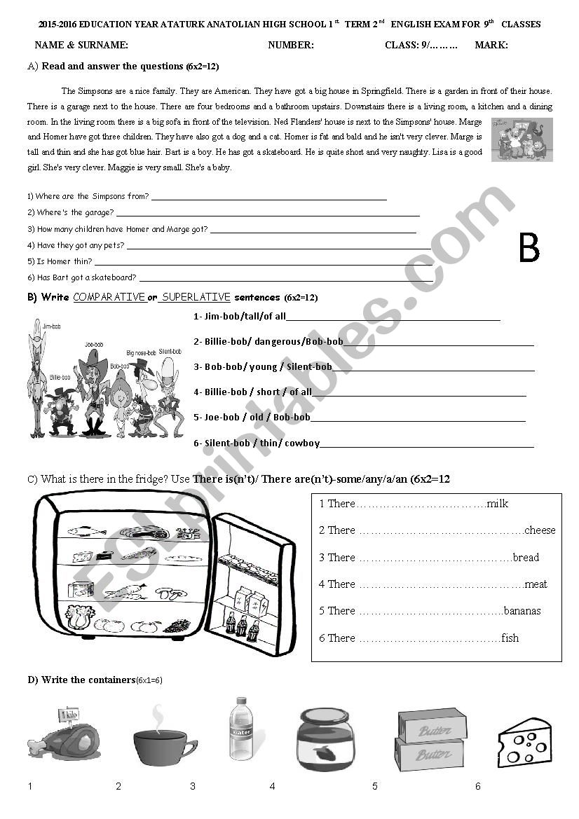 new test  worksheet