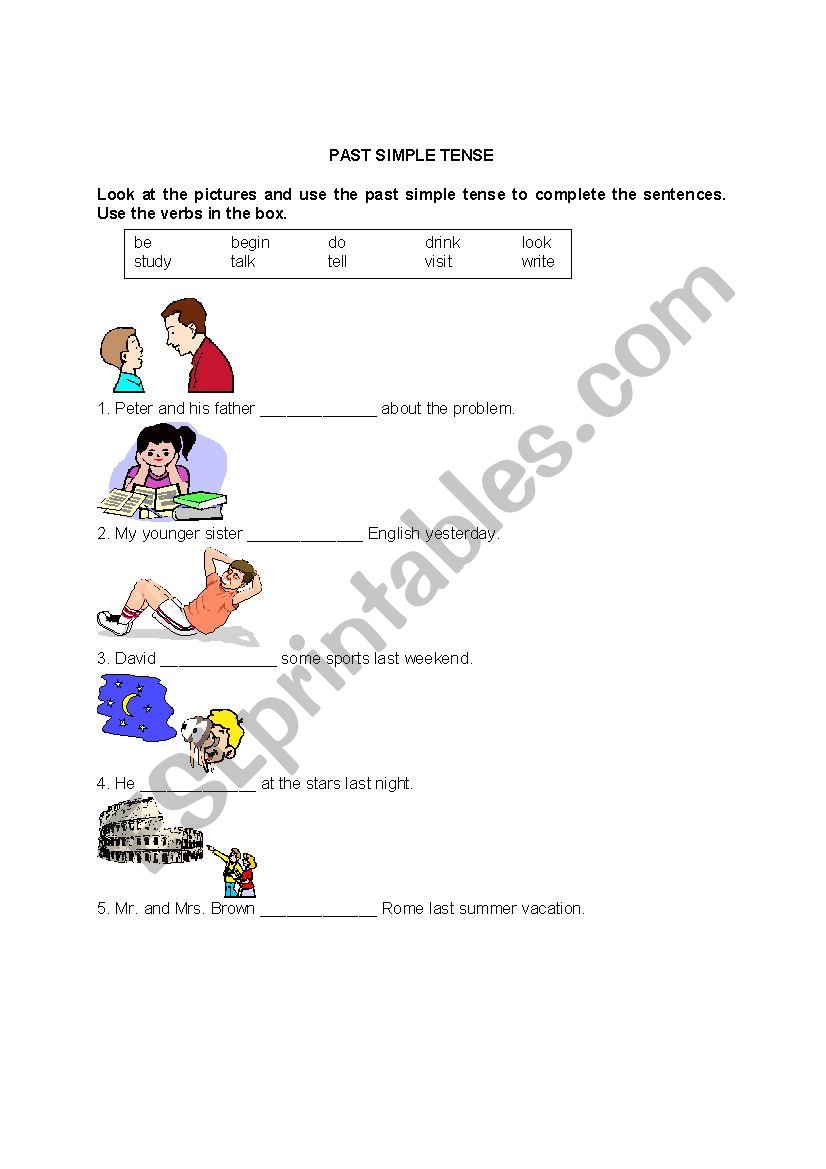 Past Simple Tense worksheet