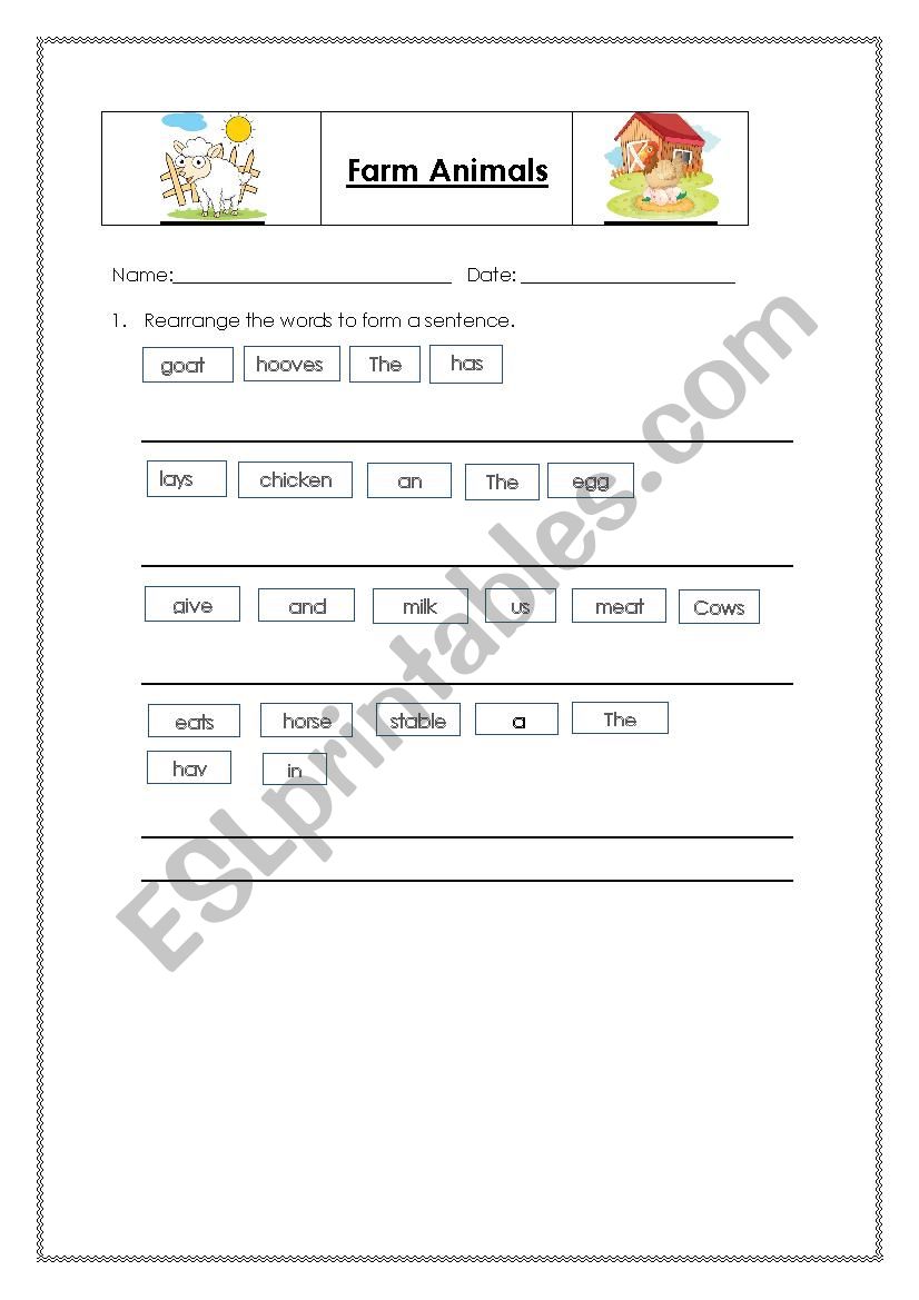 sentence-activity-theme-on-farm-animals-esl-worksheet-by-elsatham