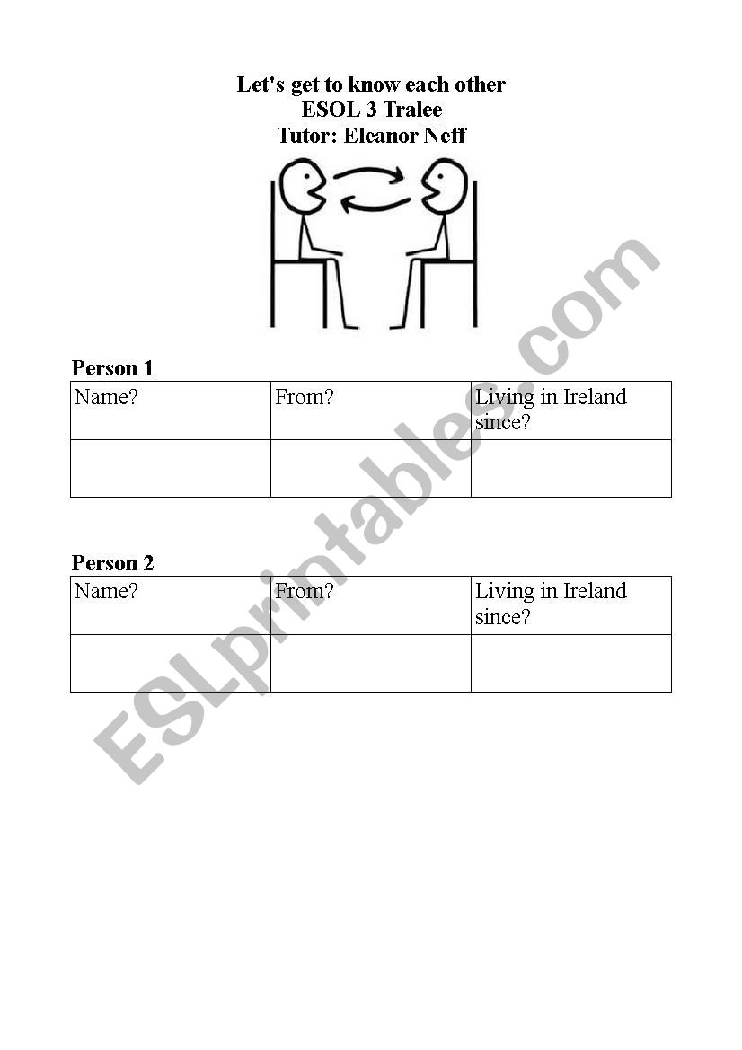 getting to know each other name activity