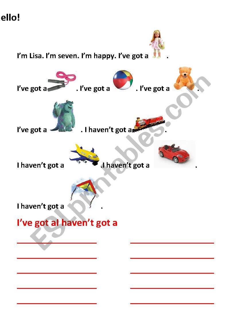 Have Got Haven´t Got - ESL Worksheet By Hitede