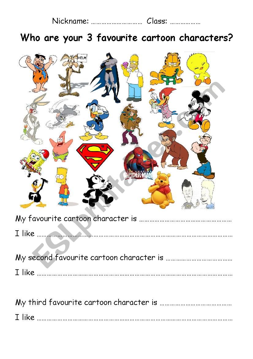 your favourite cartoon character