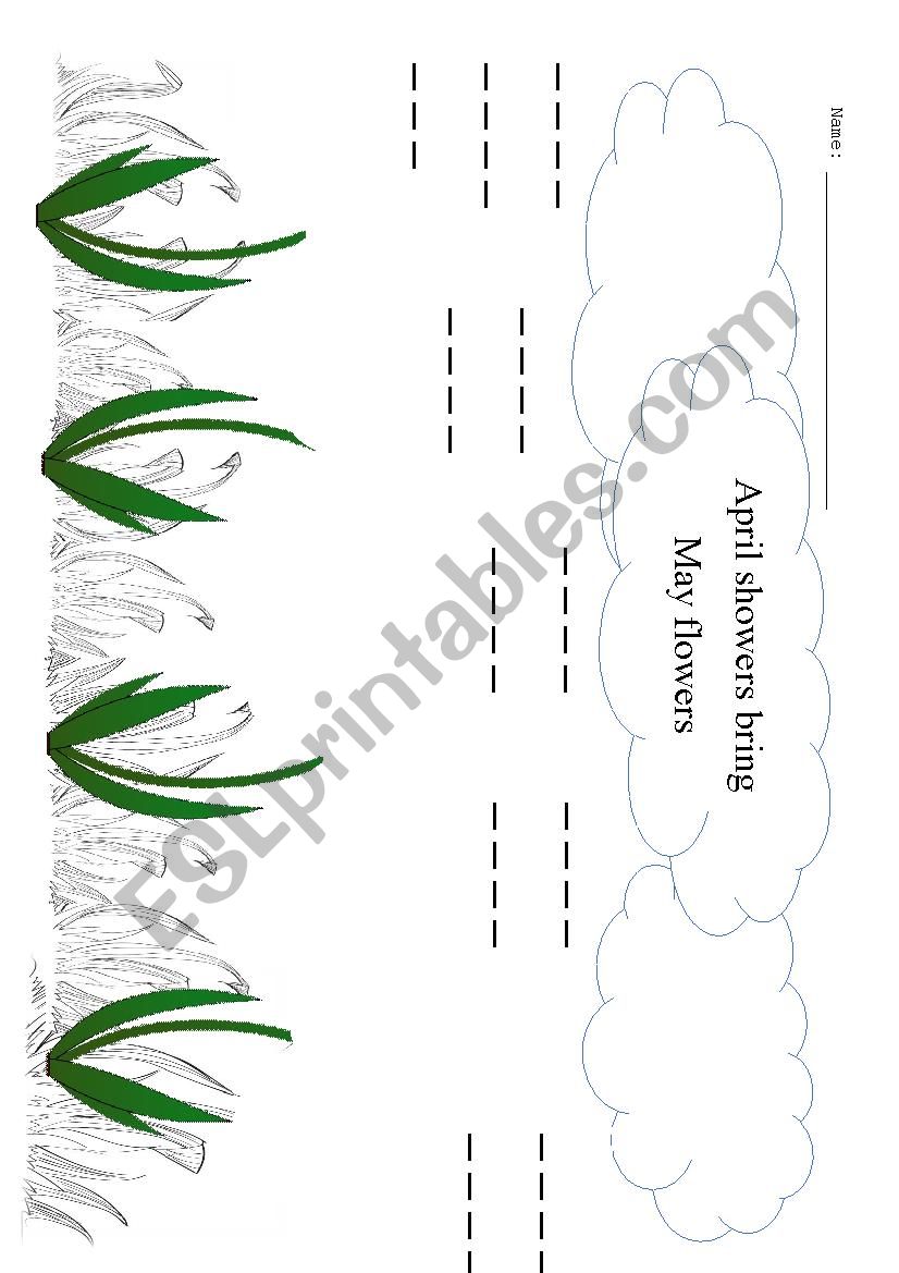 April showers worksheet