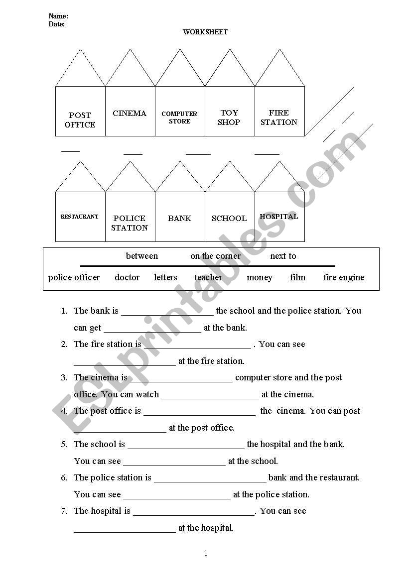 prepositions worksheet