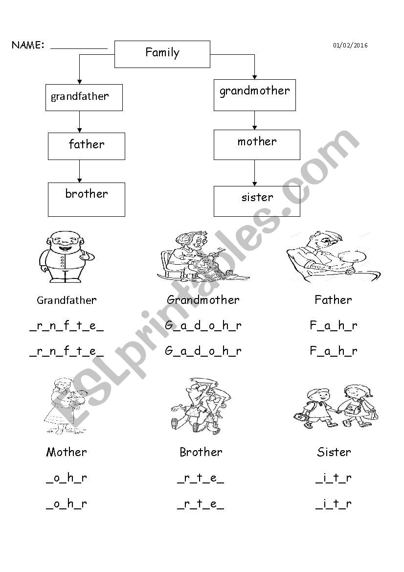 family worksheet