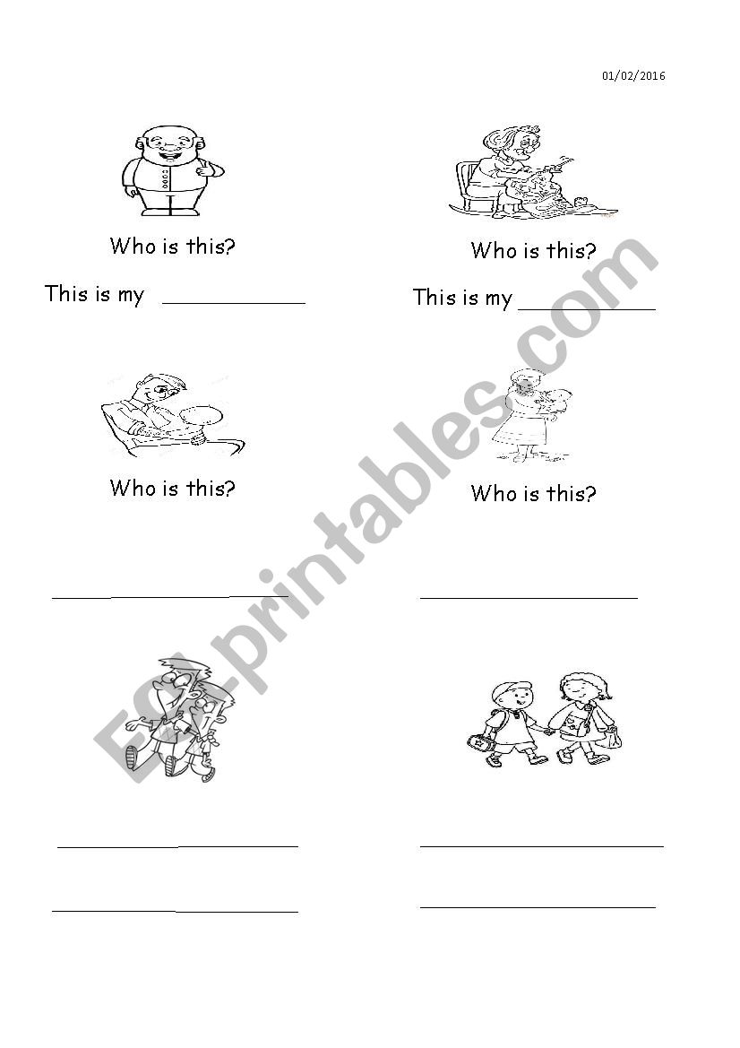 family worksheet