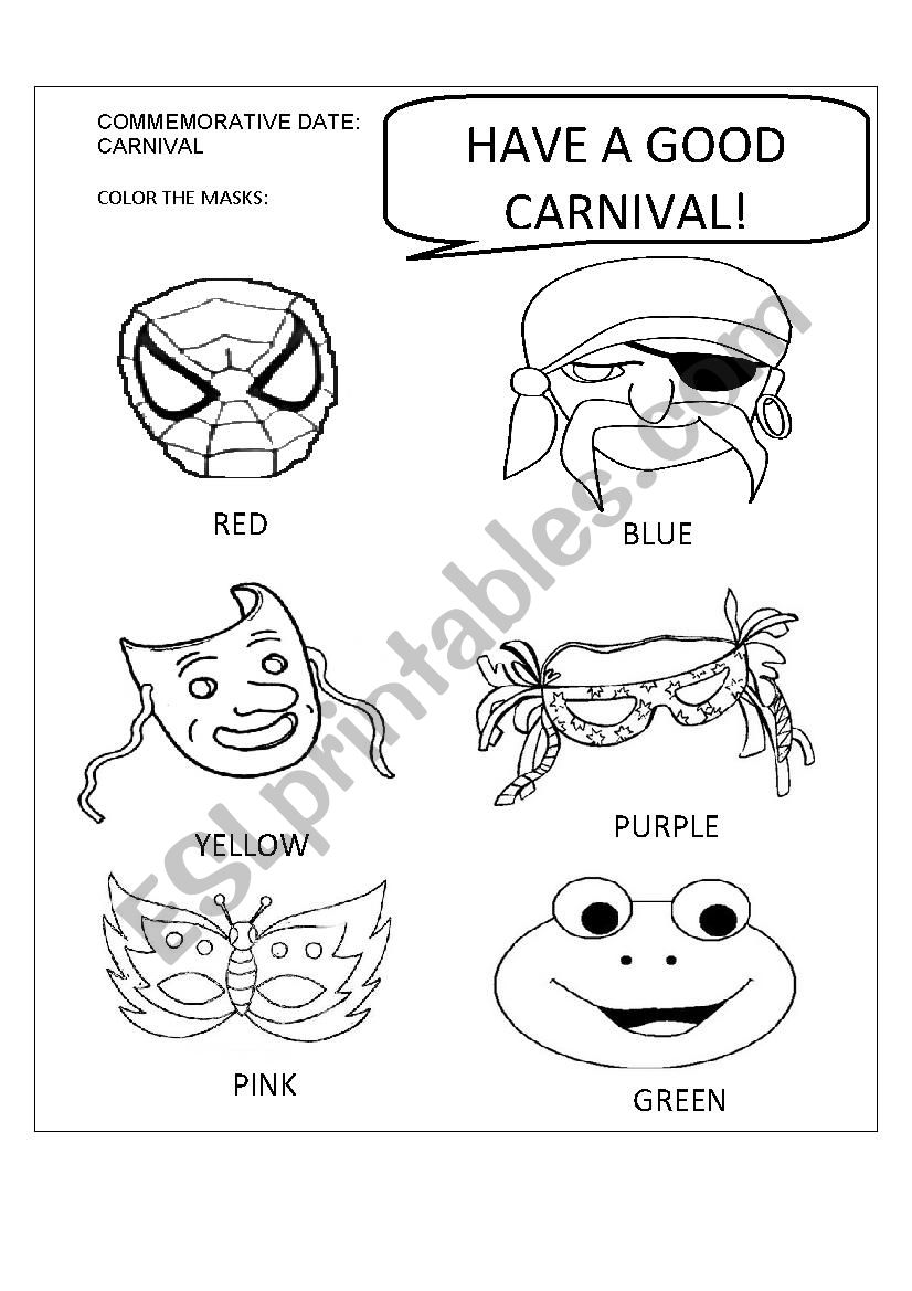 CARNIVAL worksheet