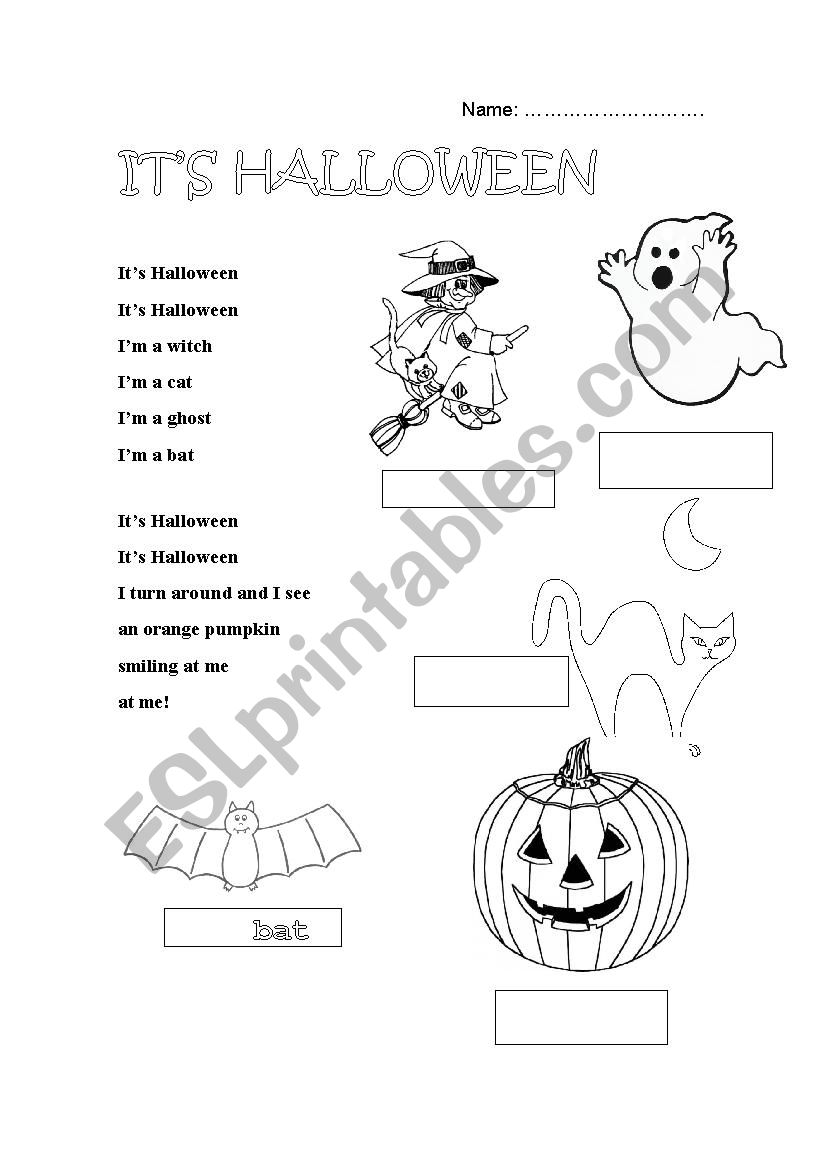 It´s Halloween - ESL worksheet by belen99