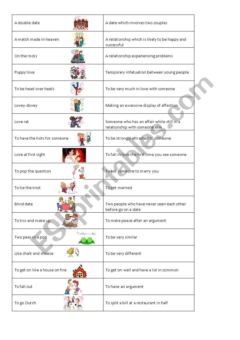 Idioms all about relationships