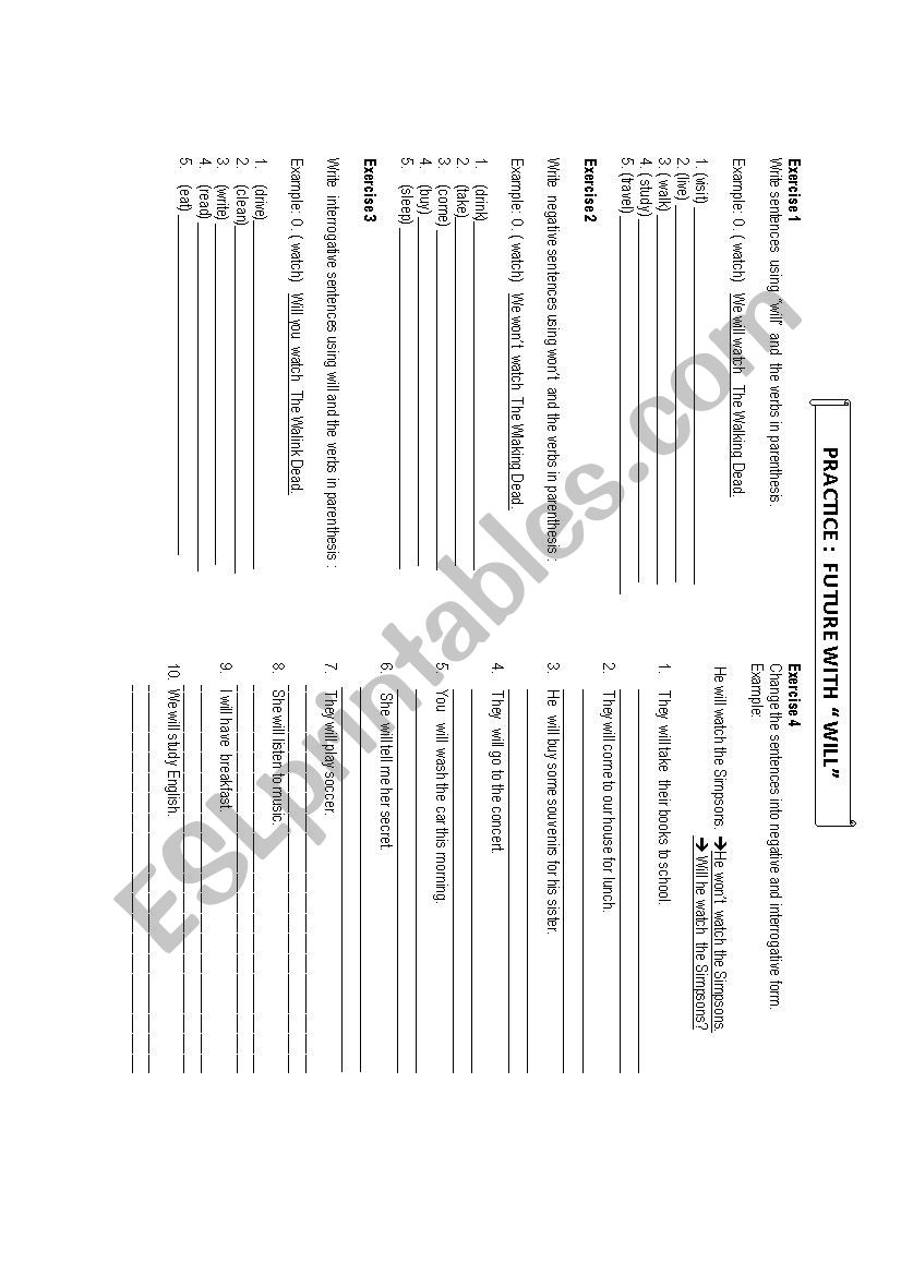 Future with Will and Won´t - ESL worksheet by sanmarcos