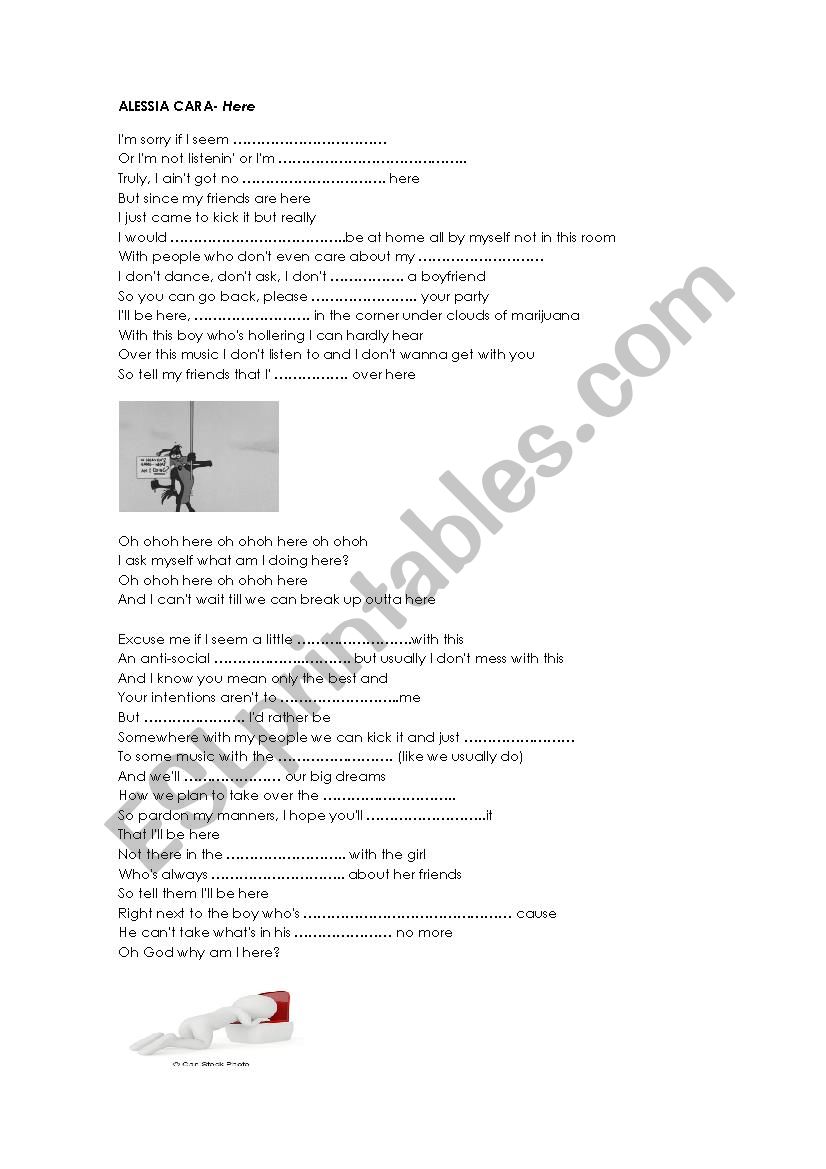 Alessa Cara HERE  worksheet