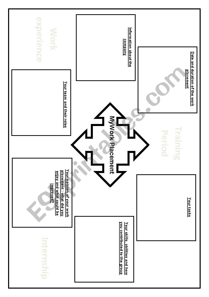 My Work Placement worksheet