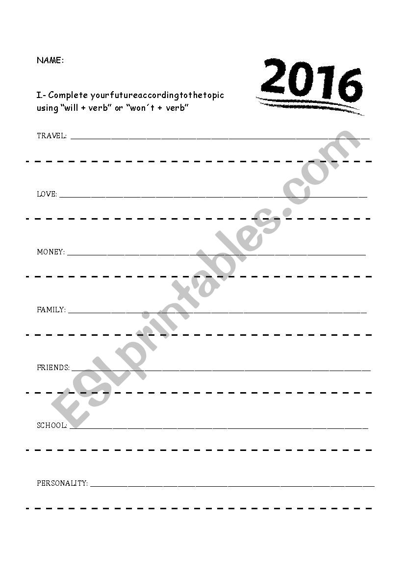 New Year Resolutions - ESL worksheet by jimenavp19