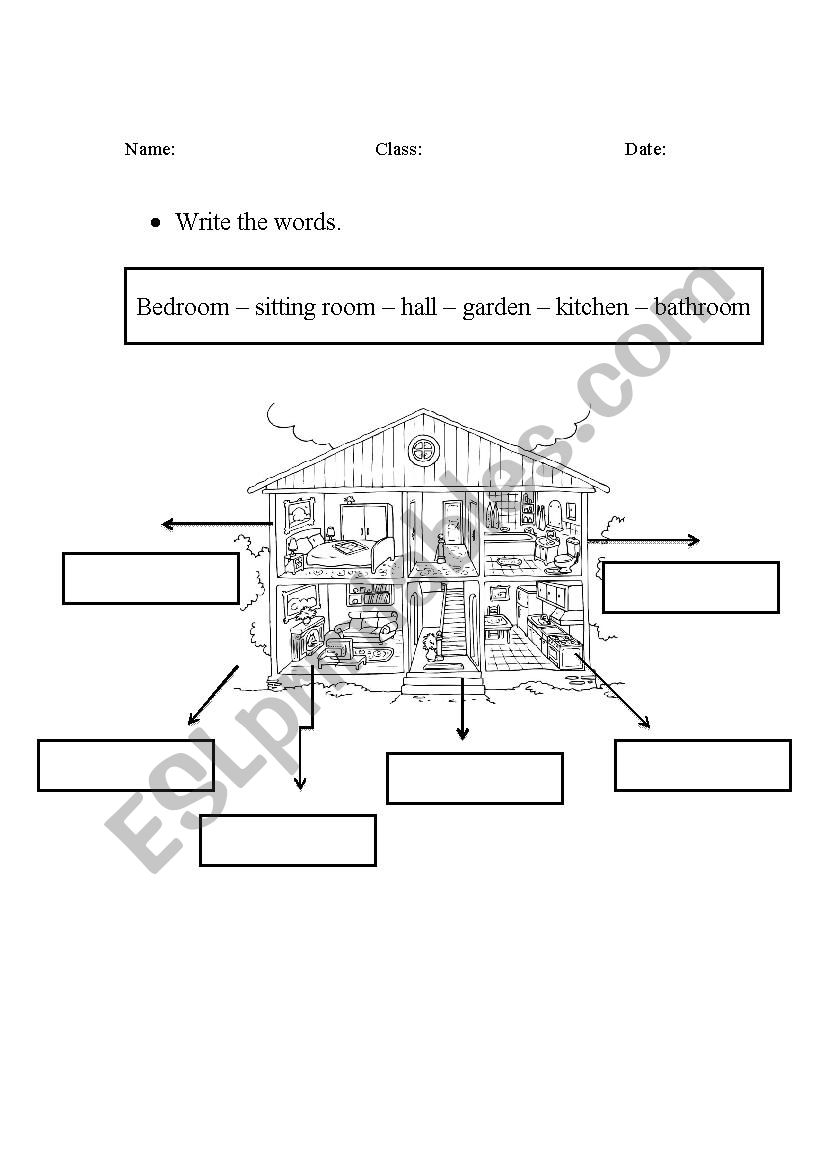 Home part for young learners  worksheet