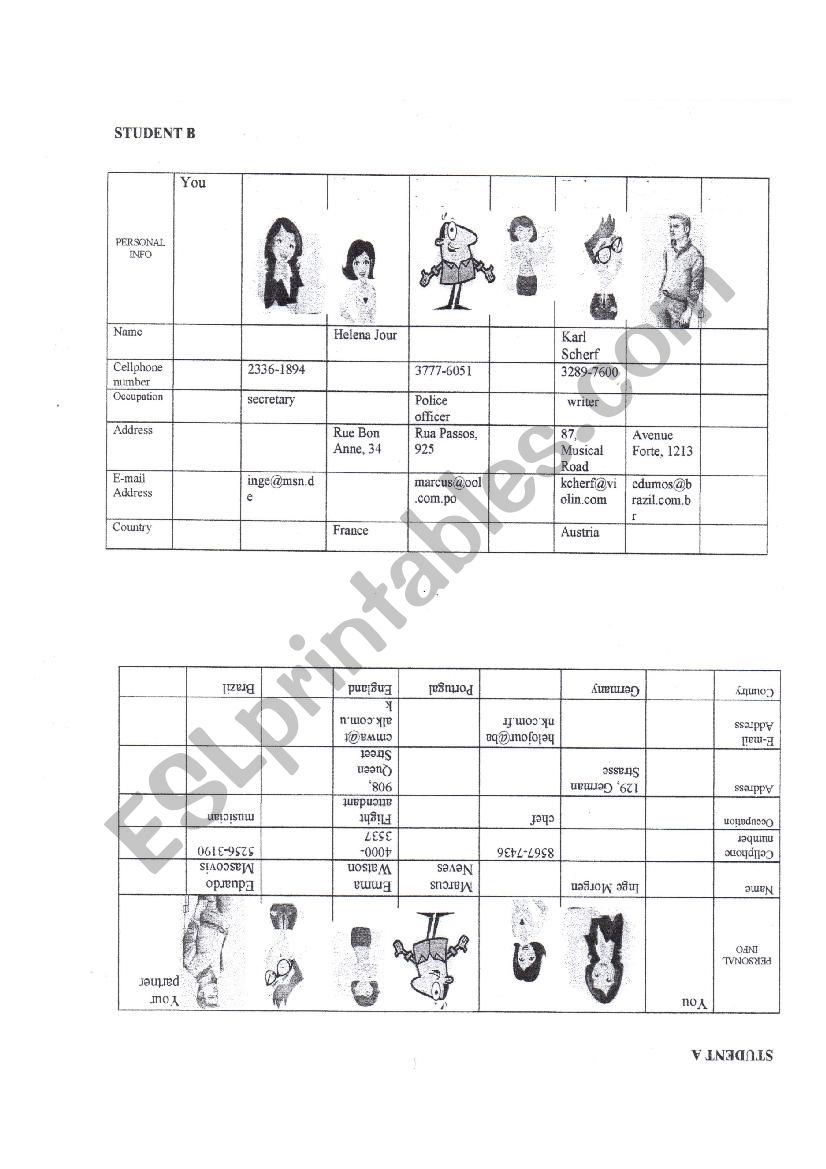 GET CONTACT INFO  worksheet