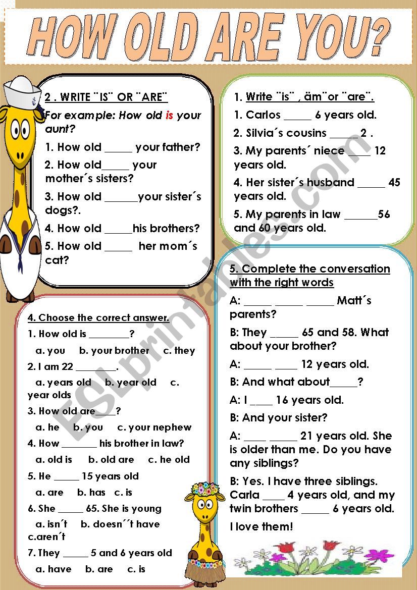 Are جواب old how you IELTS SPEAKING